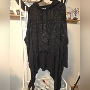 KILLSTAR Black Hooded Shirt 3X - 4X